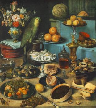 格奧爾 弗萊格爾 Still-life with Parrot 格奧爾 弗萊格爾 Still-life with Parrot
